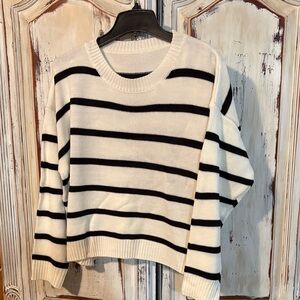 Striped Black and White Women's Sweater